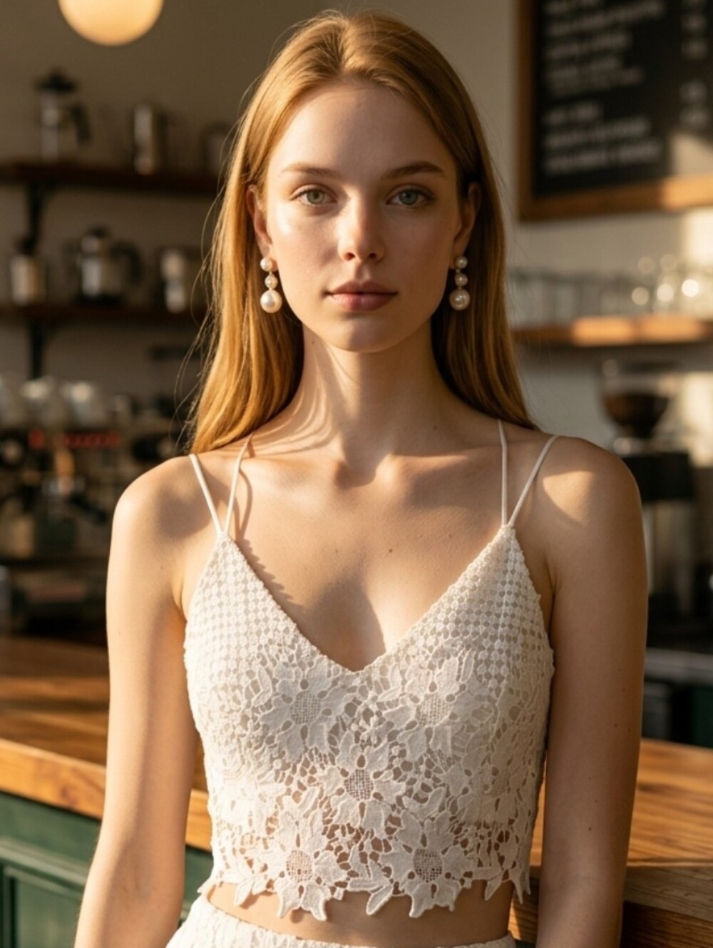 ASTR White Crochet Lace Camisole SM - Picture 9 of 9